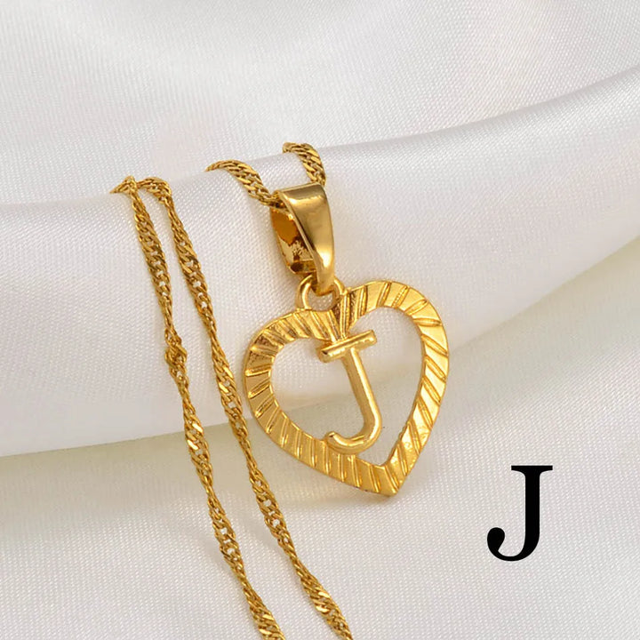 Anniyo A-Z Letters Necklaces Gold Color Charm Alphabet Pendant for Women Girls English Initial Jewelry #114106P