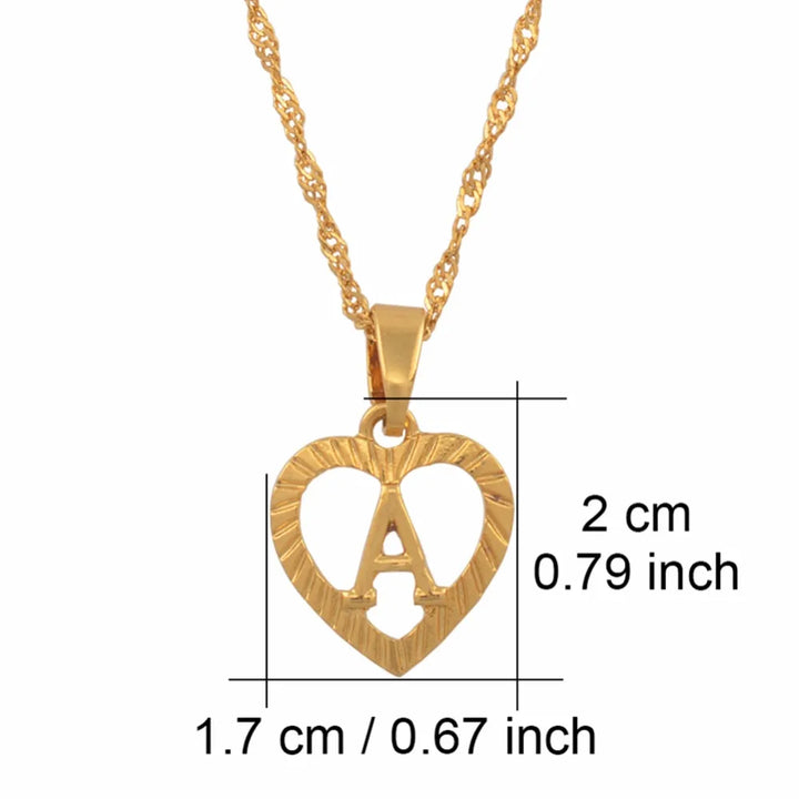 Anniyo A-Z Letters Necklaces Gold Color Charm Alphabet Pendant for Women Girls English Initial Jewelry #114106P