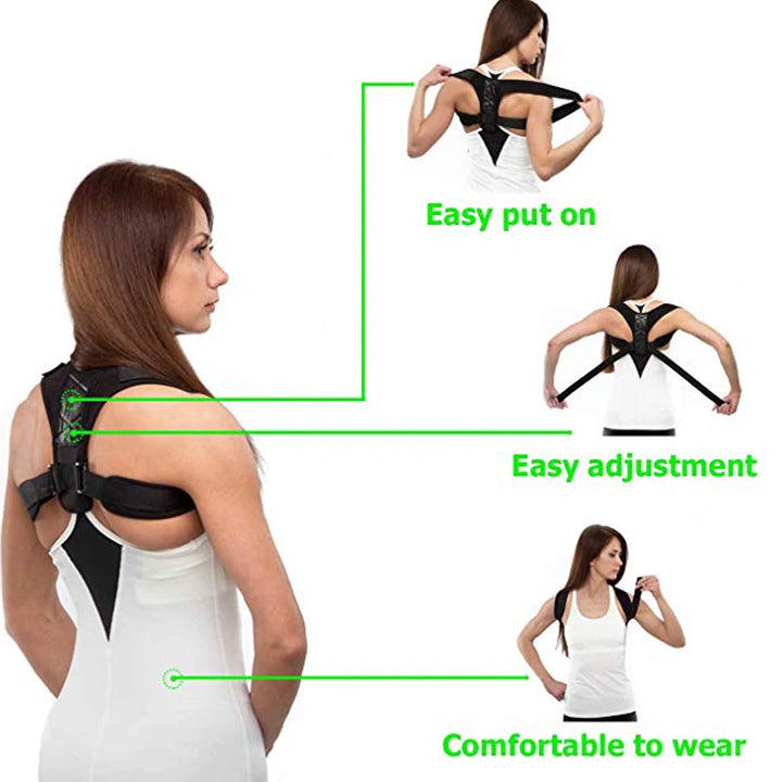 YOSYO Brace Support Belt Adjustable Back Posture Corrector Clavicle Spine Shoulder Lumbar Posture Correction