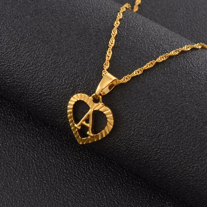 Anniyo A-Z Letters Necklaces Gold Color Charm Alphabet Pendant for Women Girls English Initial Jewelry #114106P