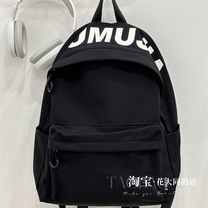 Zhao Zhaoyi Same Style Backpack Male and Female College Students Casual All-Match Travel Backpack Large Capacity High School Student Schoolbag