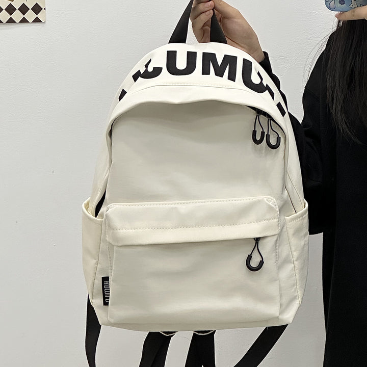 Zhao Zhaoyi Same Style Backpack Male and Female College Students Casual All-Match Travel Backpack Large Capacity High School Student Schoolbag