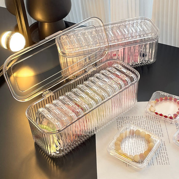 Bracelet Storage Box Transparent Acrylic Crystal Bracelet Necklace Jewelry Box Portable Anti-Oxidation Bracelet Box