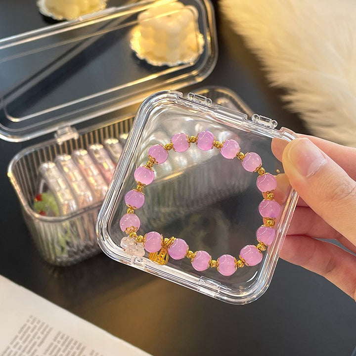 Bracelet Storage Box Transparent Acrylic Crystal Bracelet Necklace Jewelry Box Portable Anti-Oxidation Bracelet Box