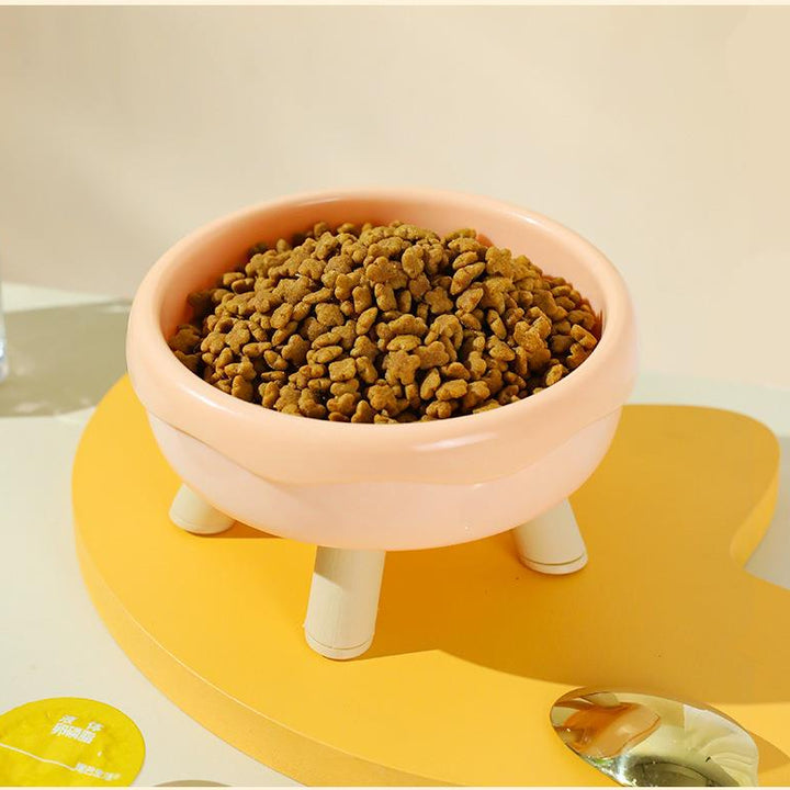 Neck Protection Pet Bowl Slow Food Cat Food Bowl Drinking Water Anti-Tumble Elevated Rack Small Size Dogs Dog Basin Cat Food Holder Pet Supplies