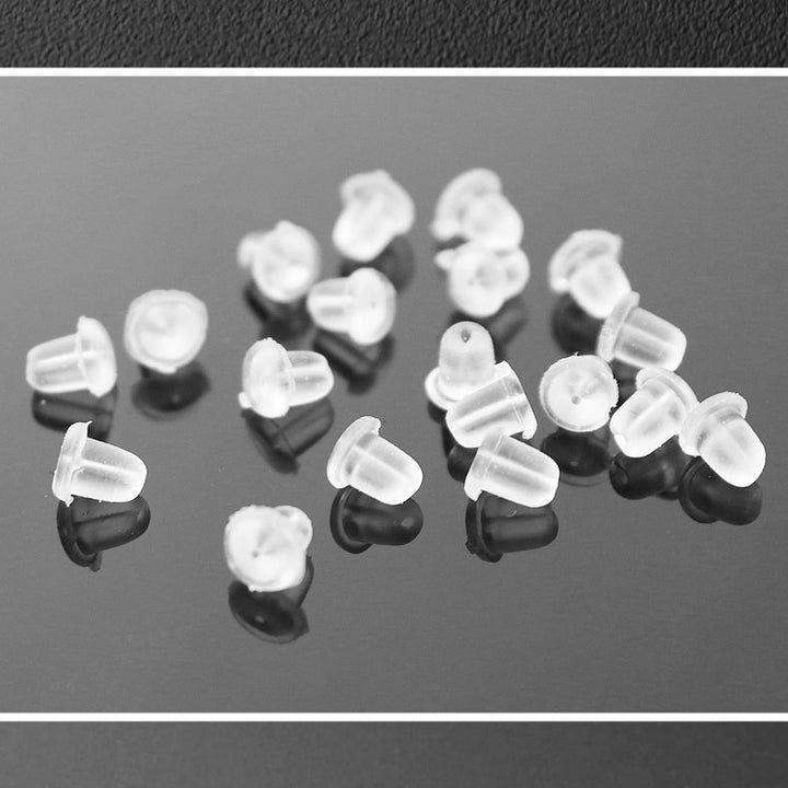 -5y Ear Stud Plug A1p61-Anti-Drop Silicone Plug Ear Cap Ear Studs Back Plug Rubber Stopper Transparent Stick Earring Buckle Loose