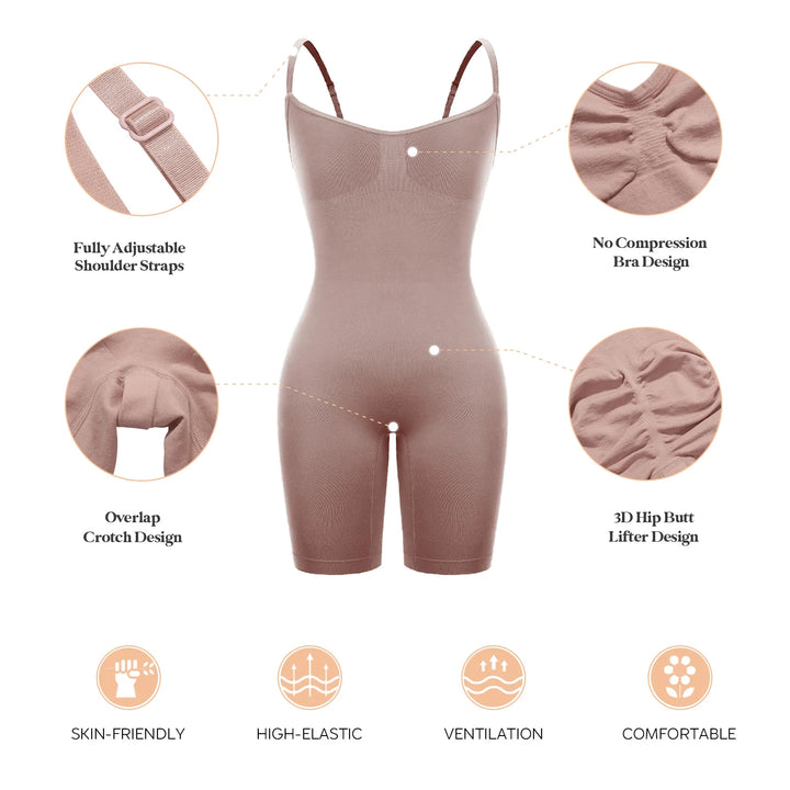 Colombianas Seamless Women Sculpting Bodysuit  Push Up Butt Lifter Thigh Slimmer Slimming Underwear Body Shaper Shapewear