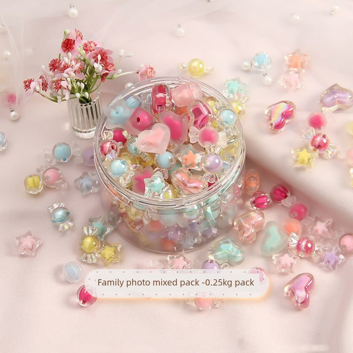 Beaded Kids Puzzle Play I Set Handicraft DIY Material String Beads Concentration Training Bracelet Girl Necklace Girl