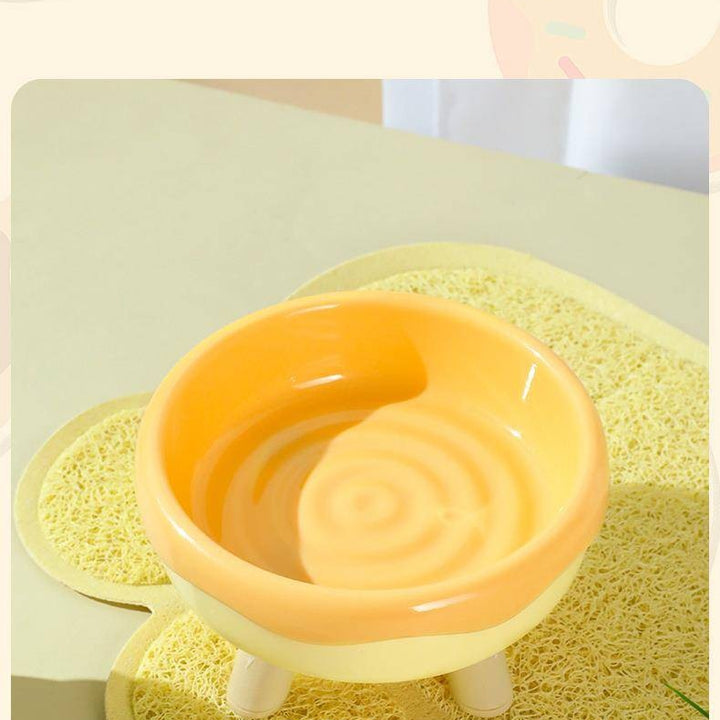 Neck Protection Pet Bowl Slow Food Cat Food Bowl Drinking Water Anti-Tumble Elevated Rack Small Size Dogs Dog Basin Cat Food Holder Pet Supplies