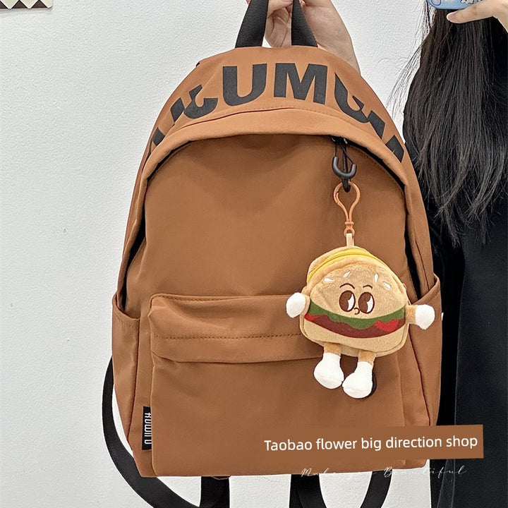 Zhao Zhaoyi Same Style Backpack Male and Female College Students Casual All-Match Travel Backpack Large Capacity High School Student Schoolbag