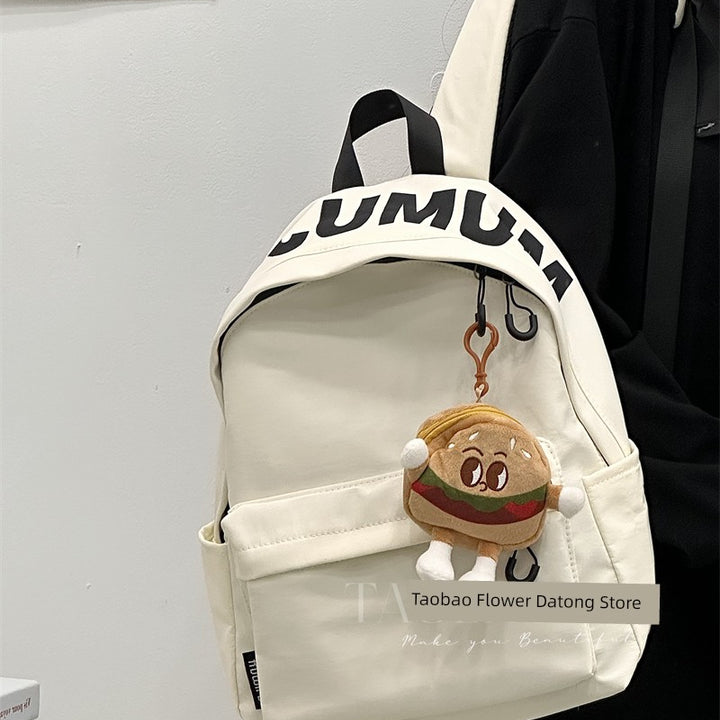 Zhao Zhaoyi Same Style Backpack Male and Female College Students Casual All-Match Travel Backpack Large Capacity High School Student Schoolbag