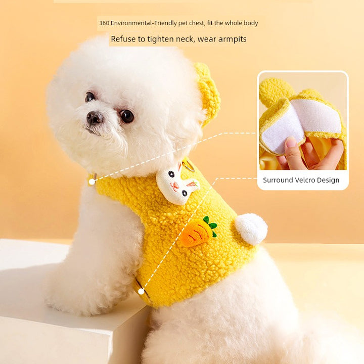 Dog Hand Holding Rope Three-Dimensional Cute Autumn and Winter Stuffed Pet Hand Holding Rope Cat Vest Chest Strap Dog Leash