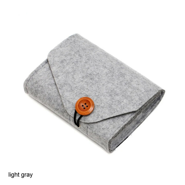 2022 Fashion Power Bank Storage Bag Mini Felt Adapter Pouch For Data Cable Mouse Travel Electronic Gadgets Organizer