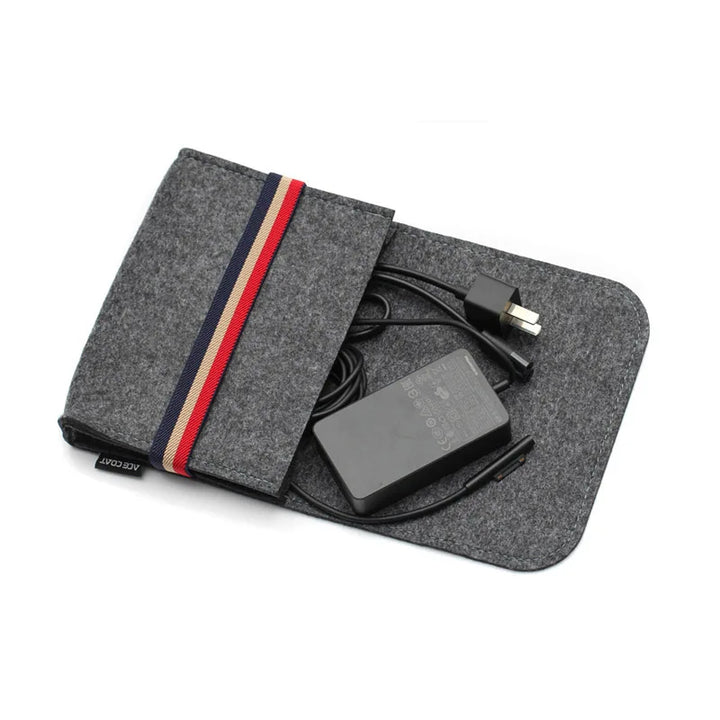 2022 Fashion Power Bank Storage Bag Mini Felt Adapter Pouch For Data Cable Mouse Travel Electronic Gadgets Organizer