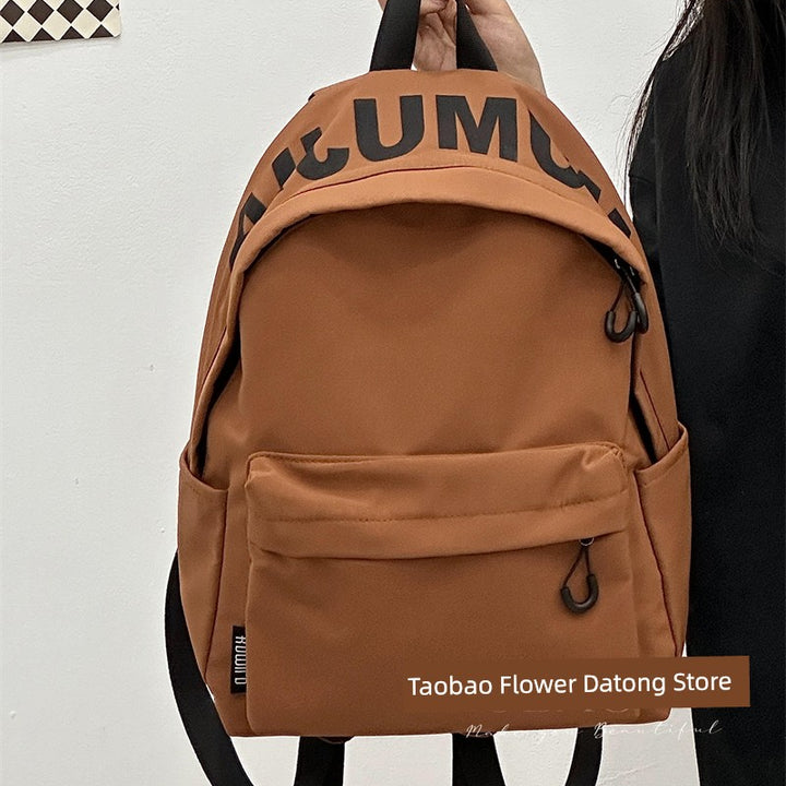 Zhao Zhaoyi Same Style Backpack Male and Female College Students Casual All-Match Travel Backpack Large Capacity High School Student Schoolbag